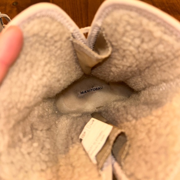 Manitobah Pacific Half Waterproof Shearling Lined Winter Boots Pumice Size 5 - Picture 5 of 6